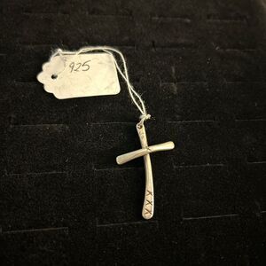 Sterling Silver (Tested) Hand Crafted Cross Stamped 97.
